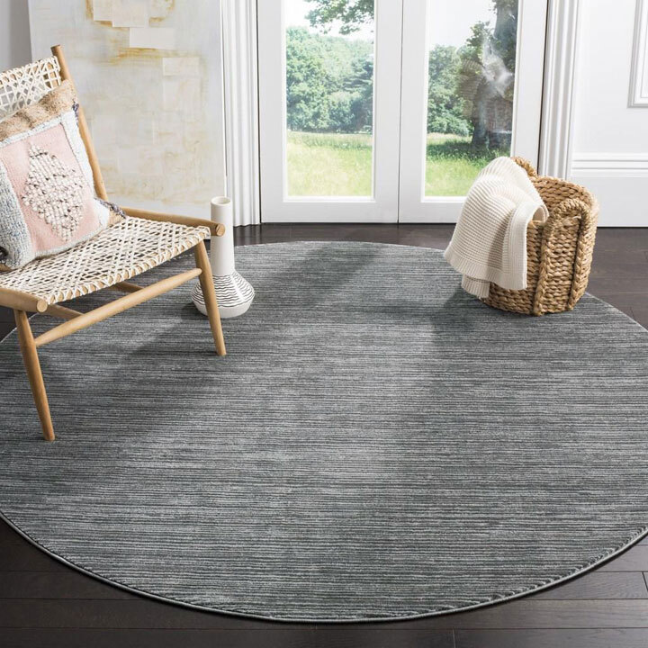 Large View Domani Modern Plain Grey Rug