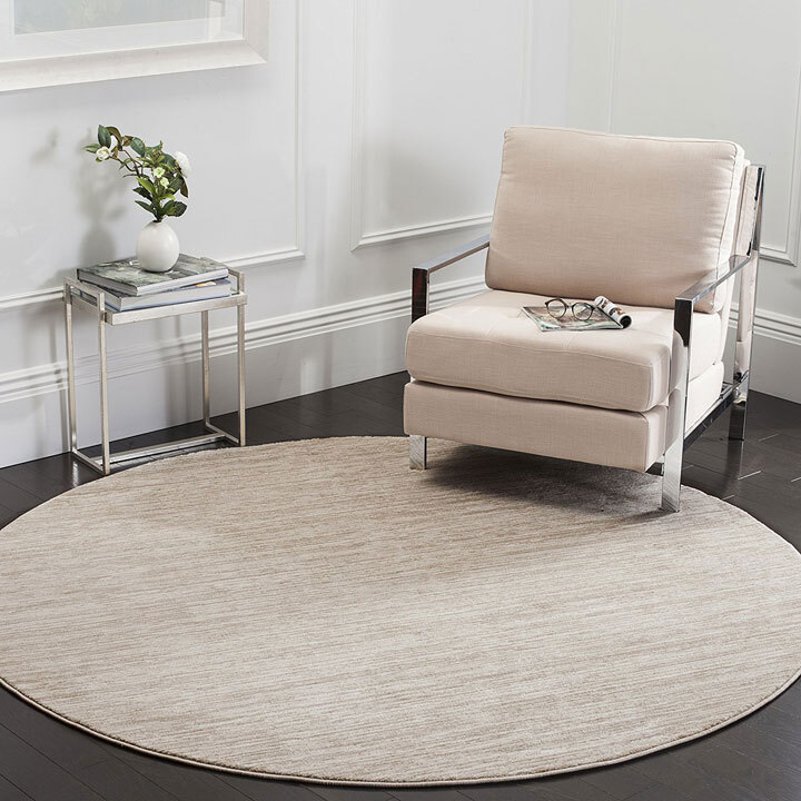 Large View Domani Modern Plain White Rug