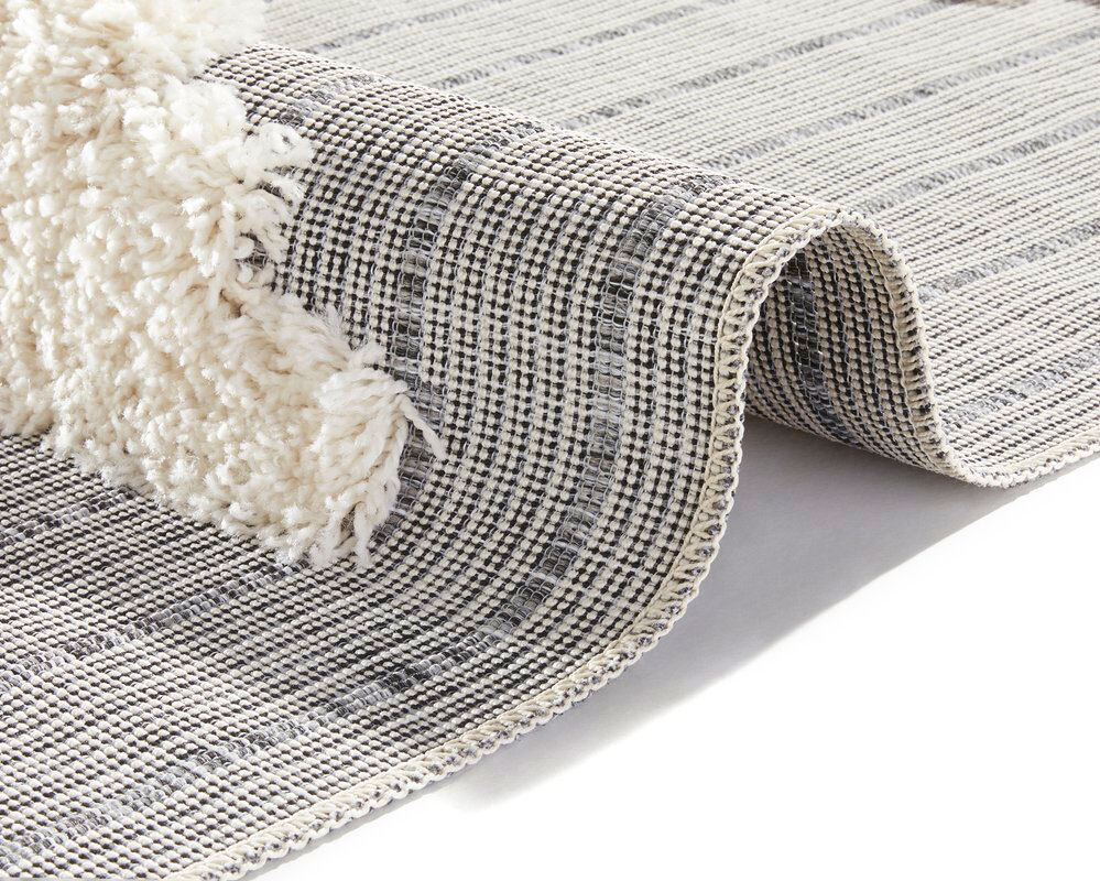 Large View Evan Multi Texture Geometric Rug