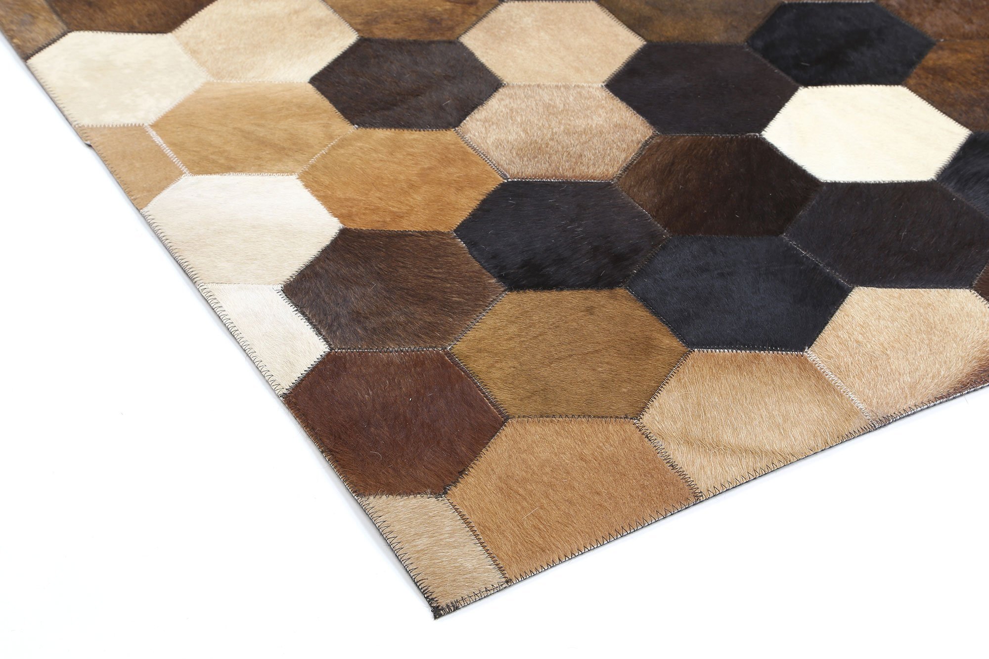Large View Elena Cow Hide Leather Rug