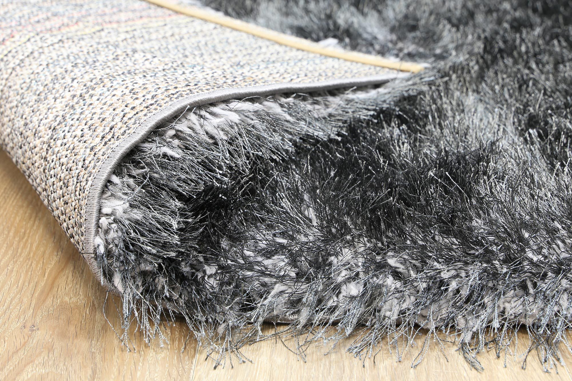 Elisa Silky Soft Grey Shaggy Rug