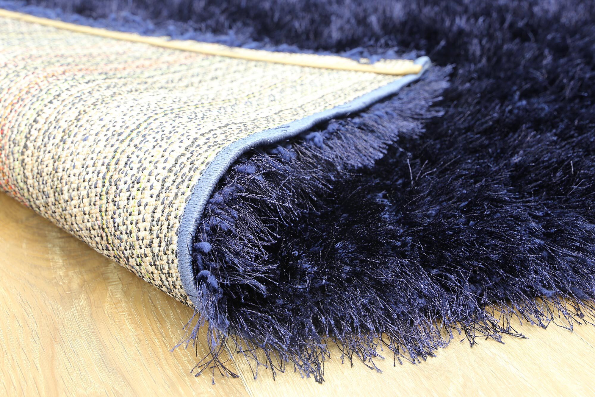 Elisa Shaggy Rug Plain Navy Rugs Free Shipping