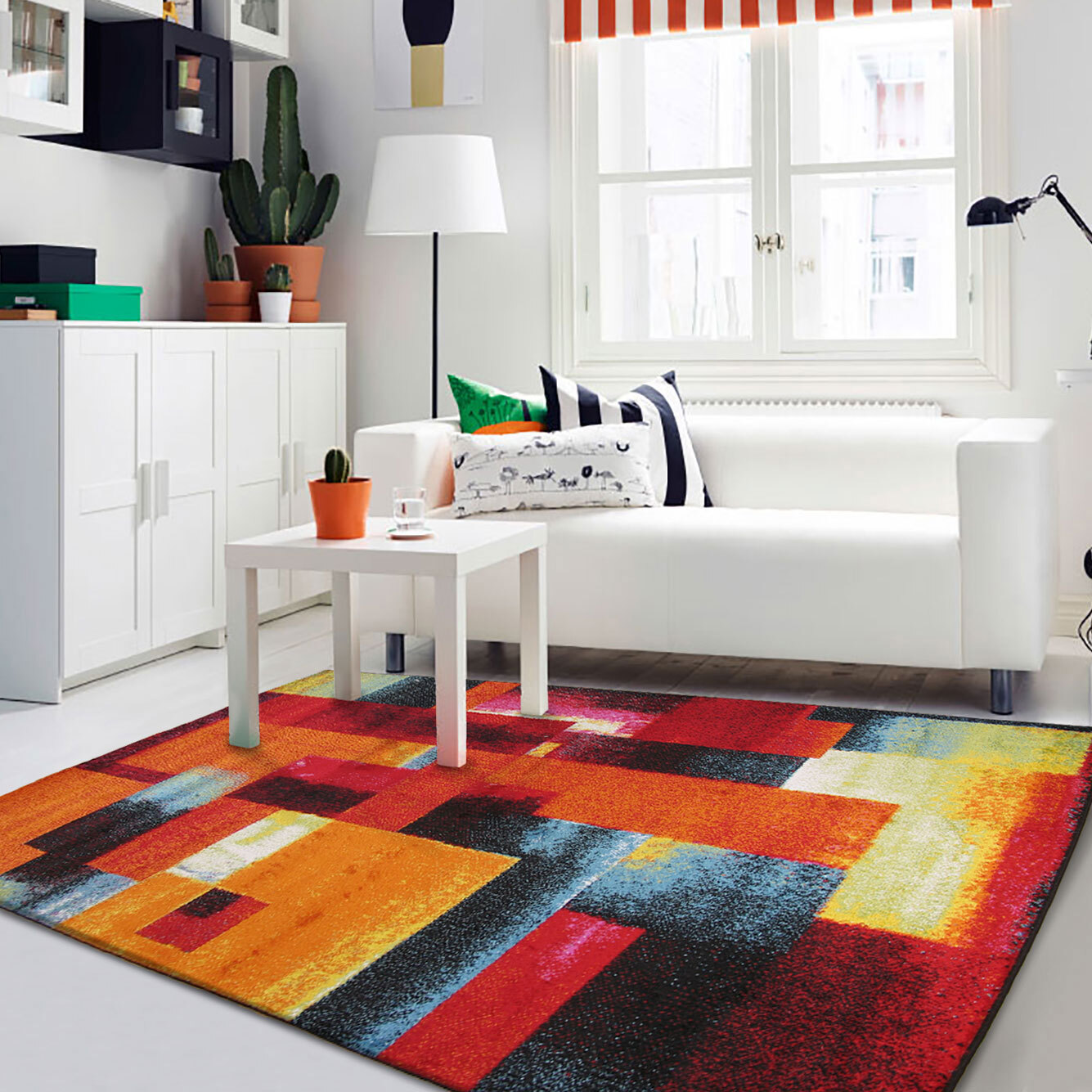 Large View Ellen Modern Brush Stroke Rug