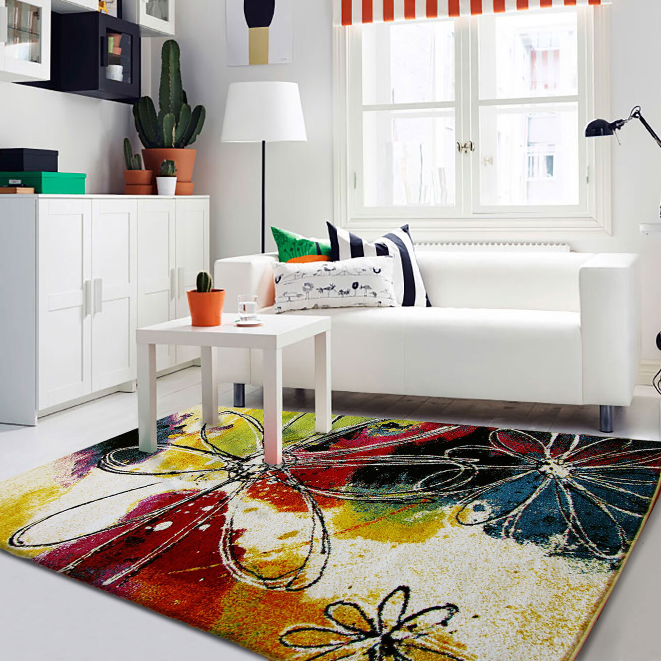 Ellen Modern Floral Abstract Rug