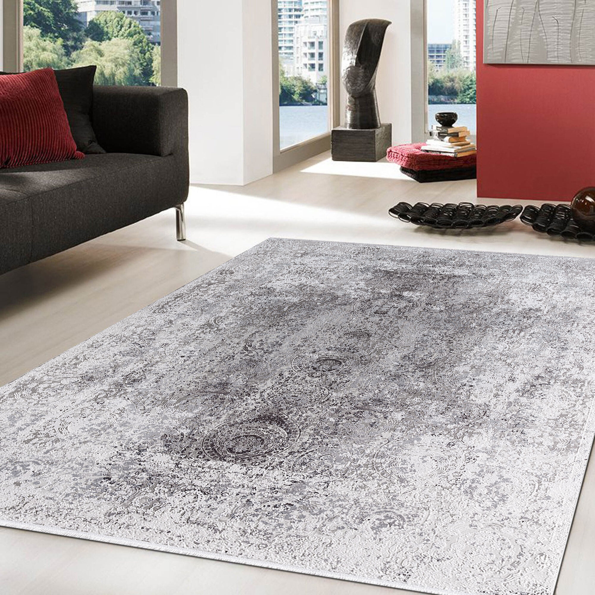 Large View Fendi Embossed Medallion Rug