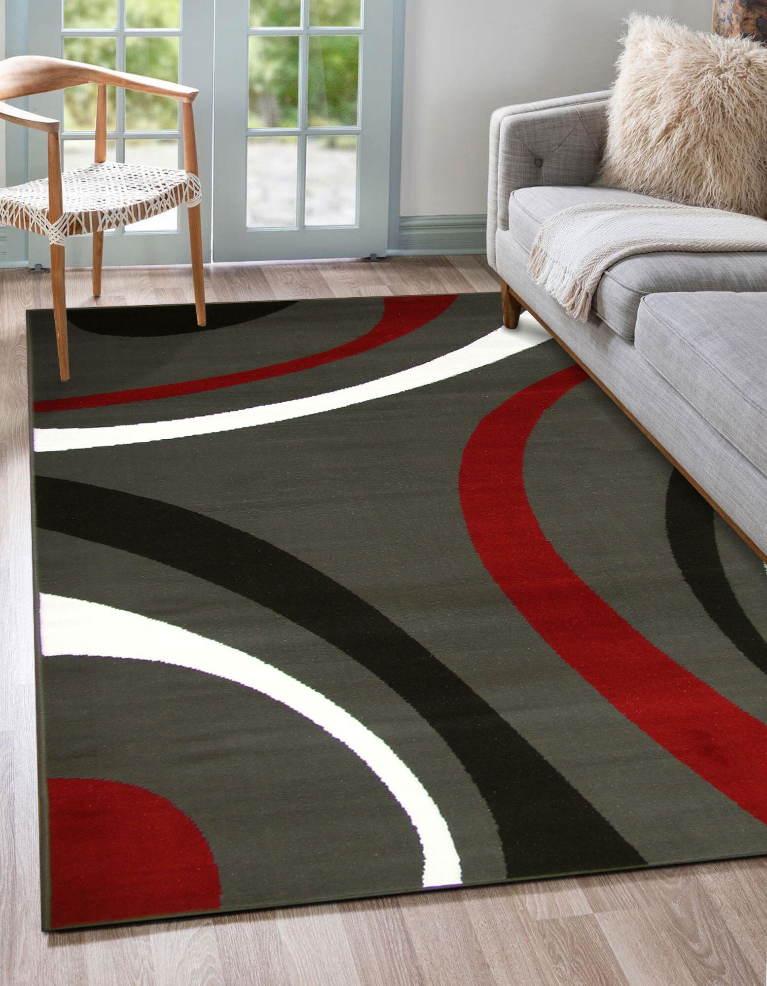 Gil Grey Modern Abstract Rug