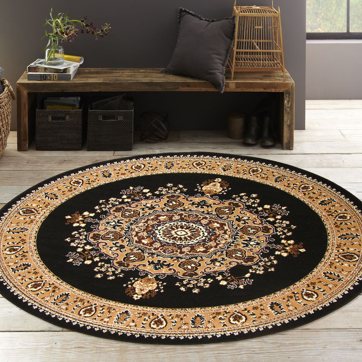 Large View Gil Traditional Medallion Rug