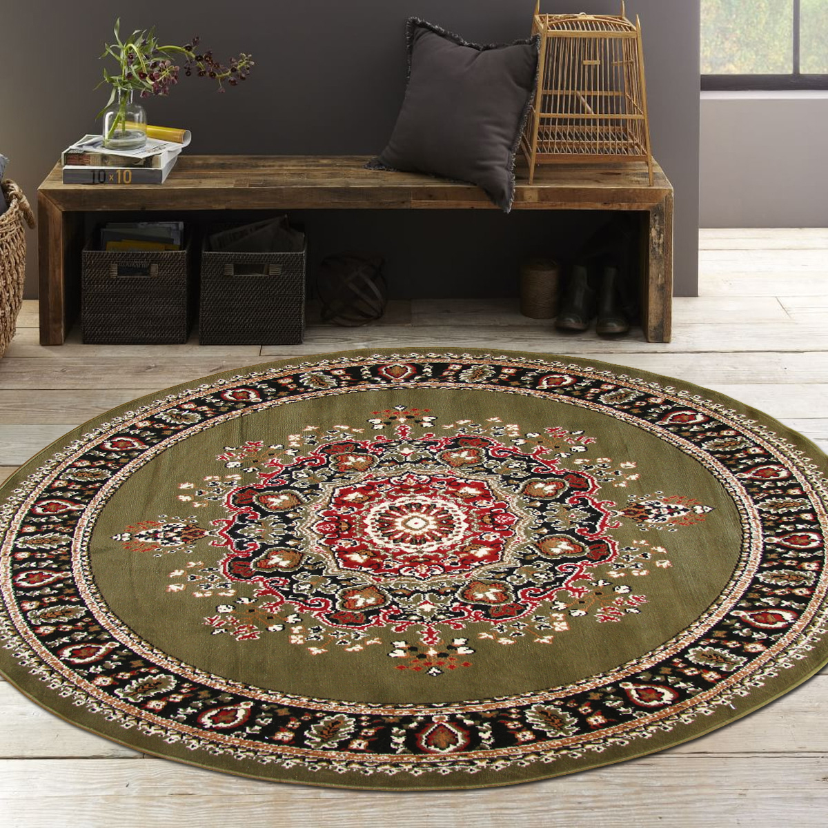 Large View Gil Traditional Medallion Rug