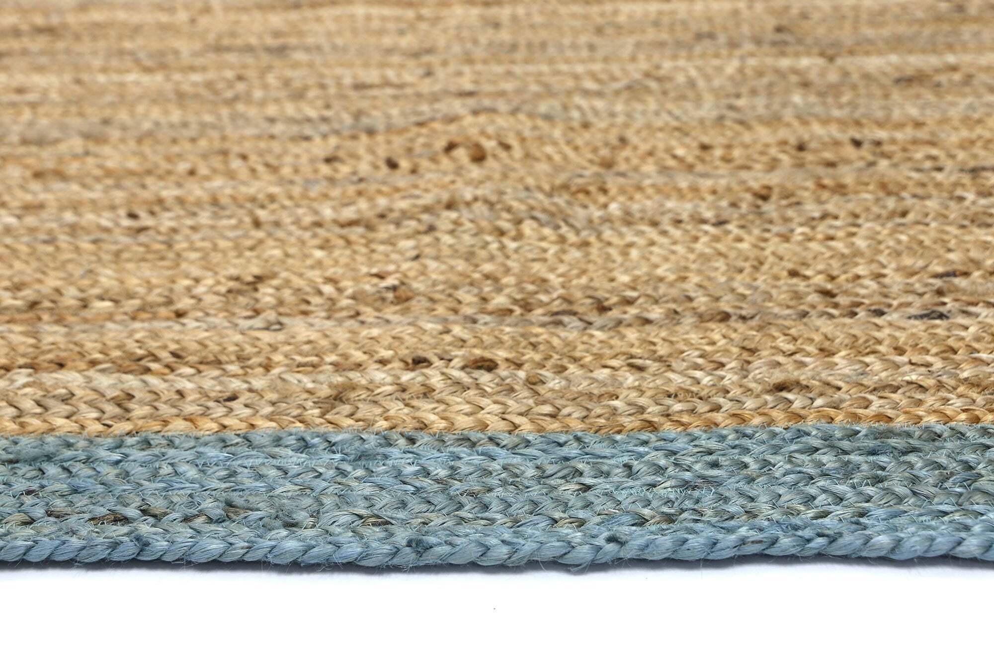 Large View Harrold Blue Border Jute Rug