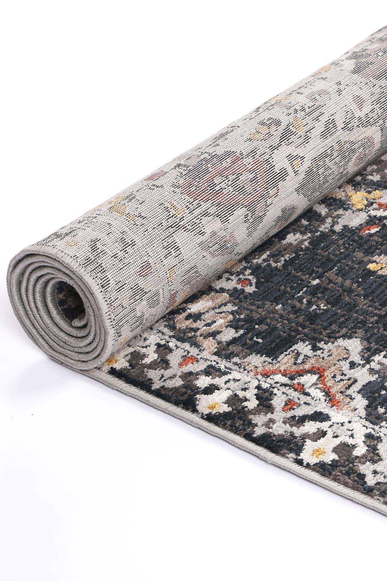 Large View Haze Traditional Distressed Rug