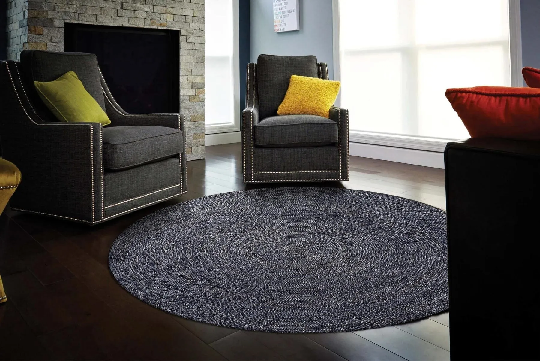 Large View Harmony Natural Jute Round Rug