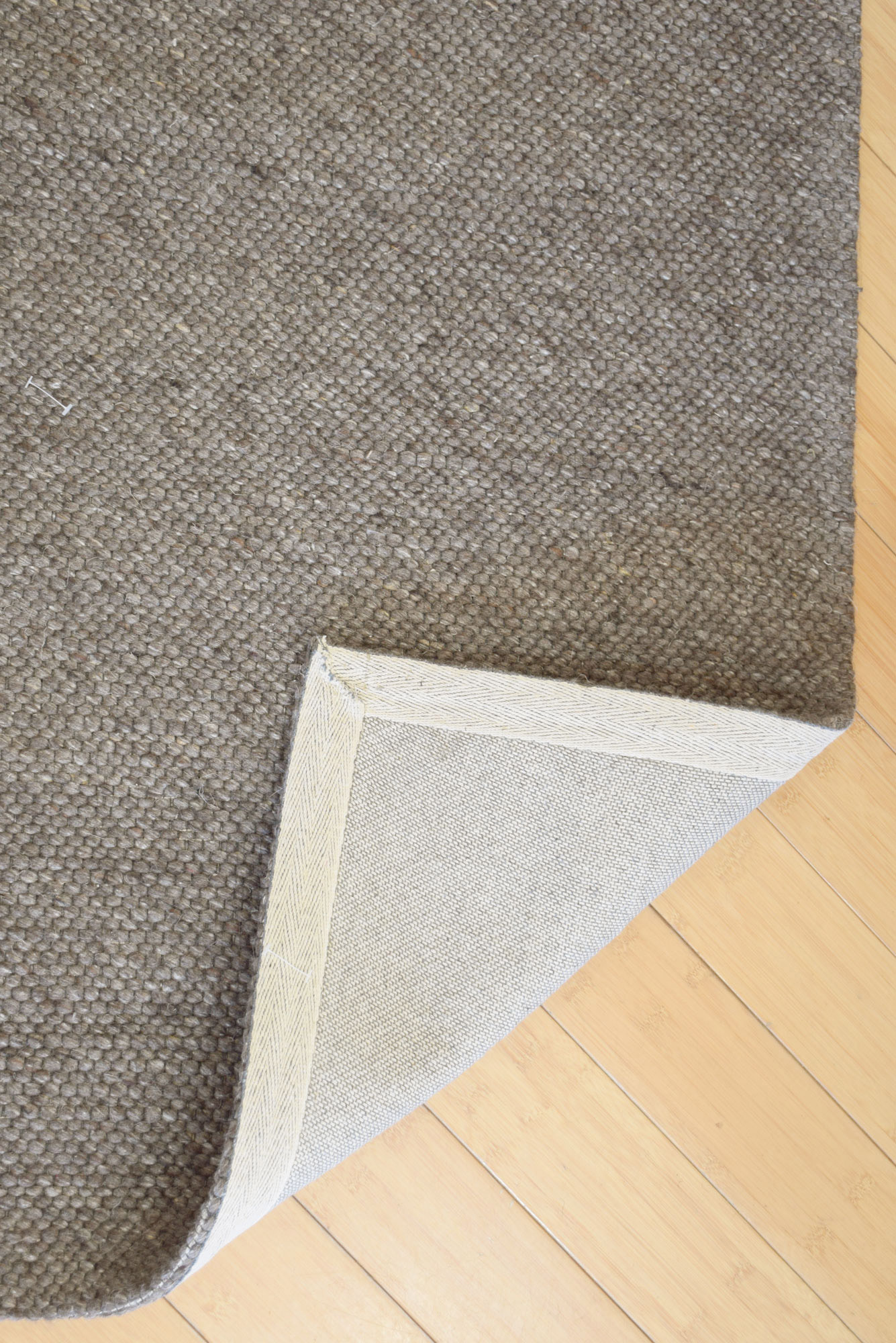 Large View Harper Plain Brown Flatweave Rug