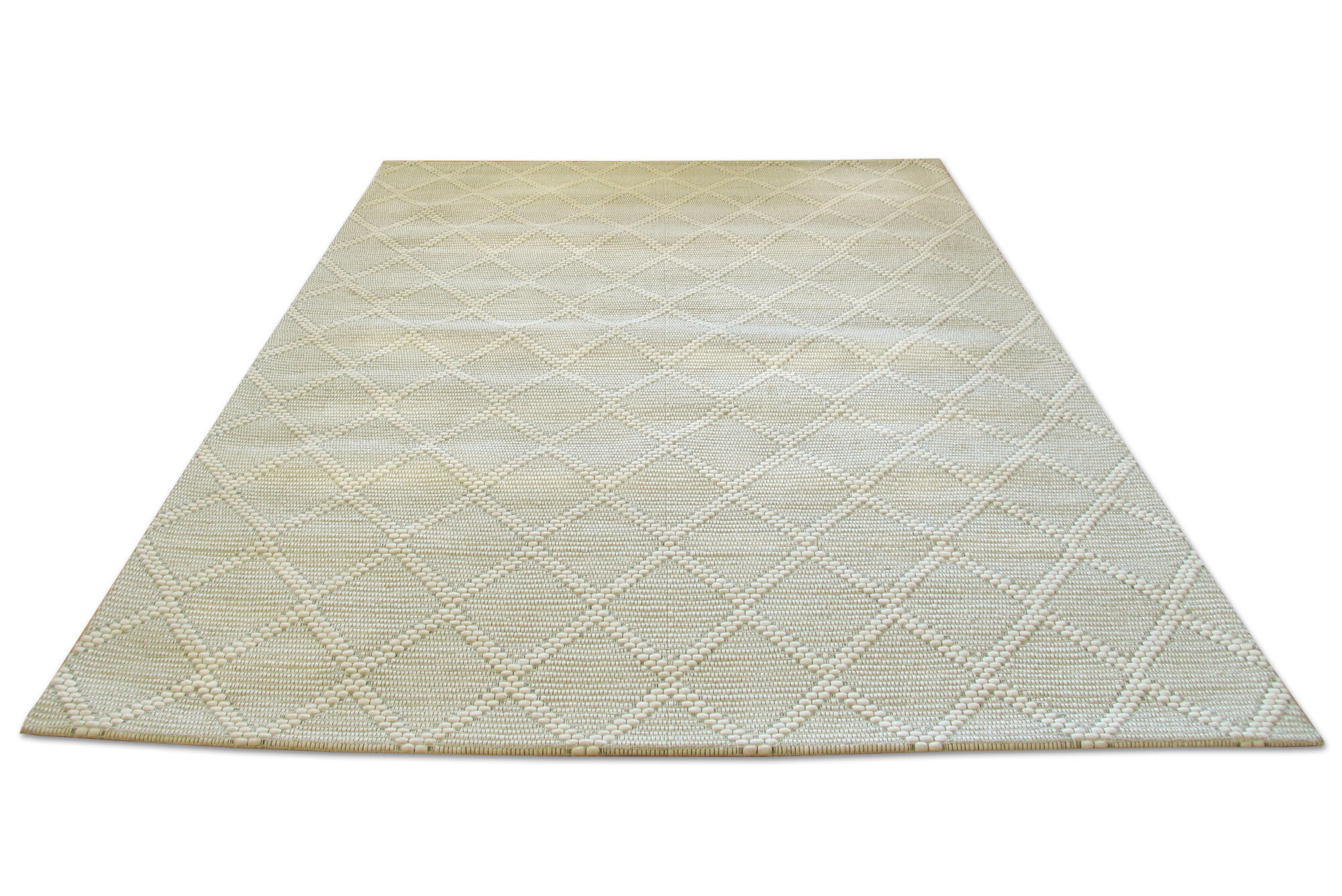 Large View Harper Diamond Pattern Wool Rug