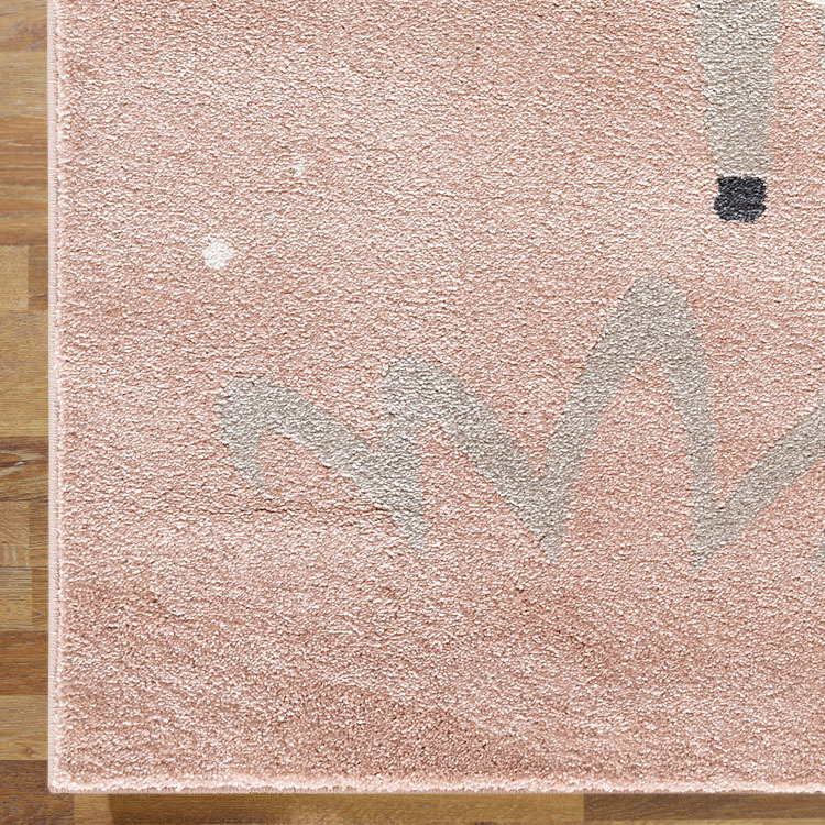 Large View Kade Llama / Alpaca Pink Kids Rug