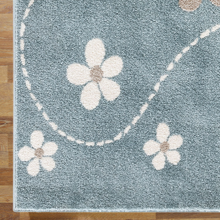 Large View Kade Giraffe Blue Kids Rug