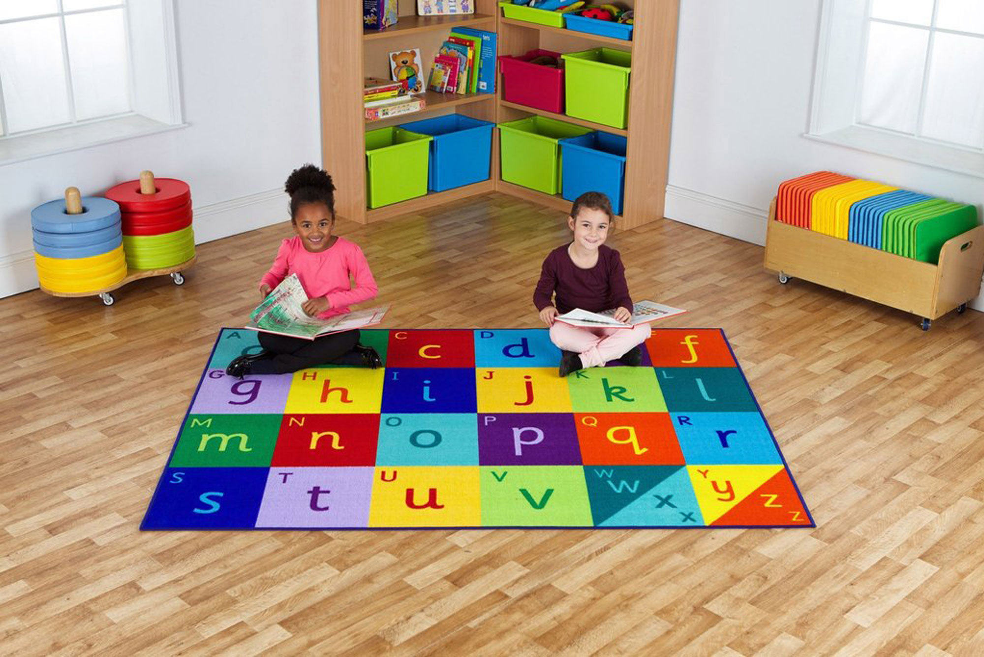 Large View Kids Alphabet Coloured Rug