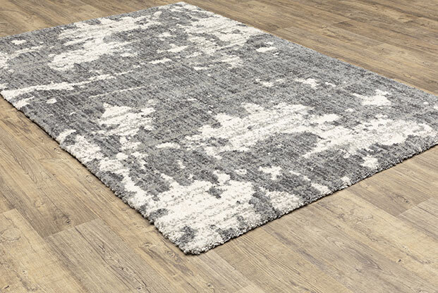 Kupa Modern Grey Shaggy Rug
