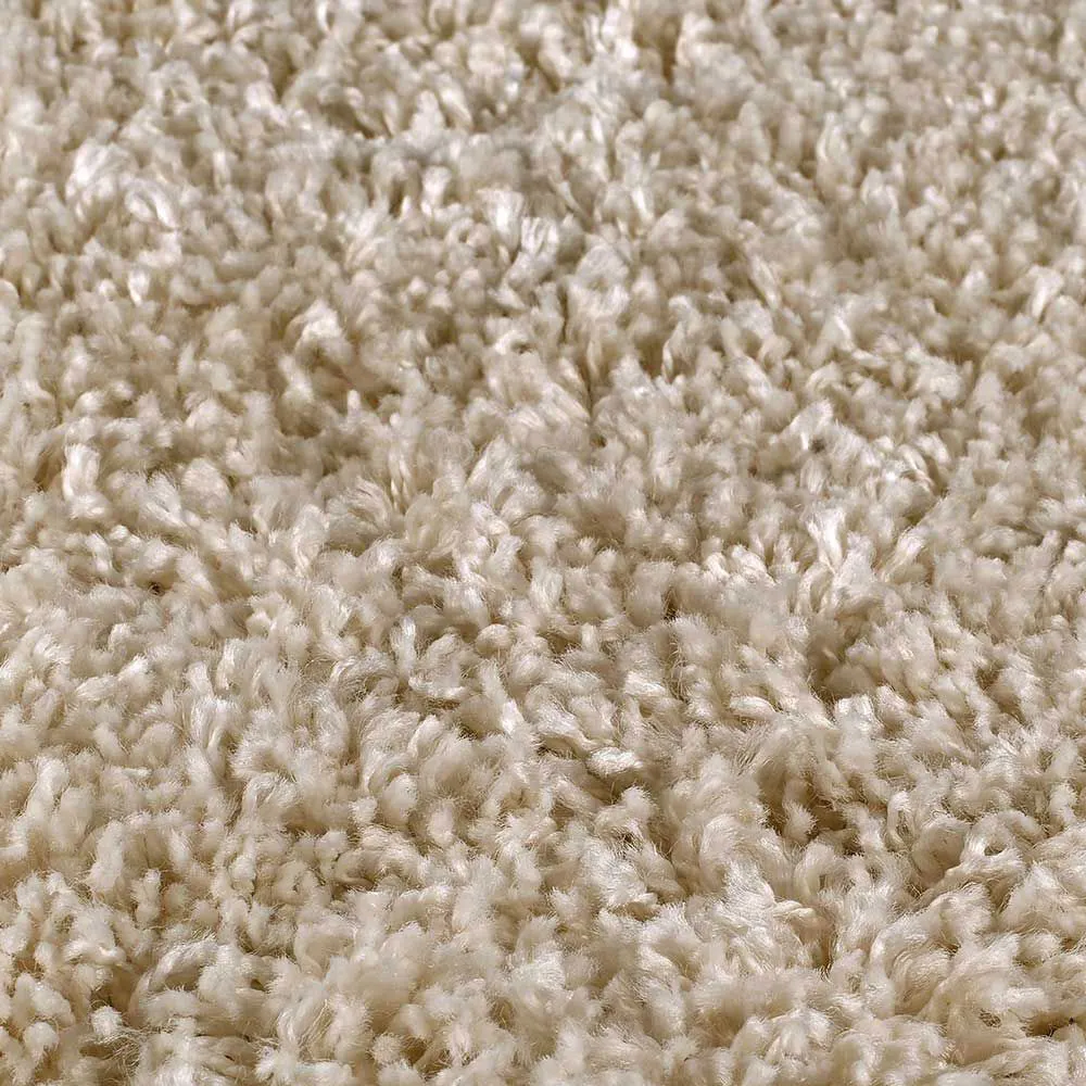 Large View Lara Plain Beige Shaggy Rug