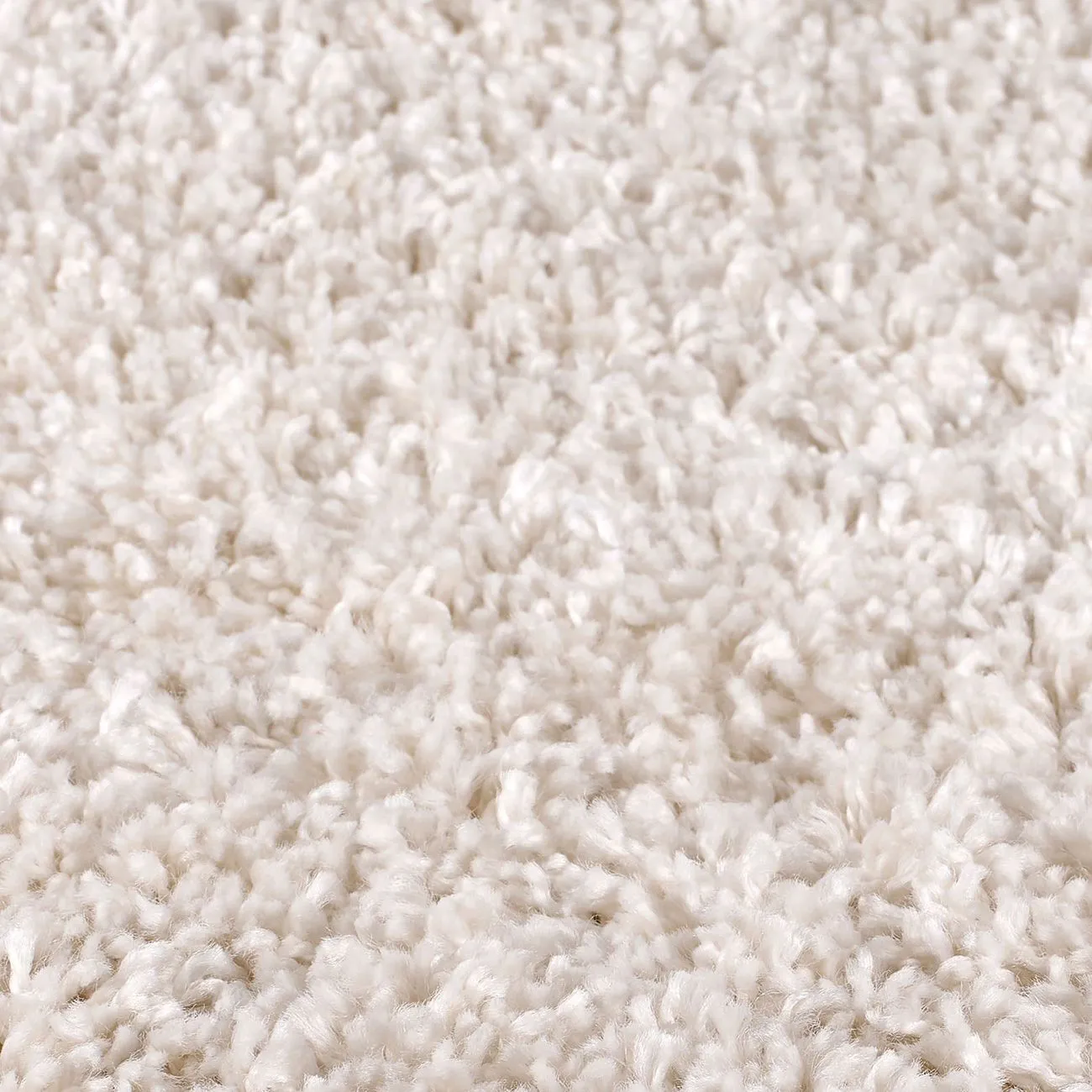 Large View Lara Plain Cream Shaggy Rug