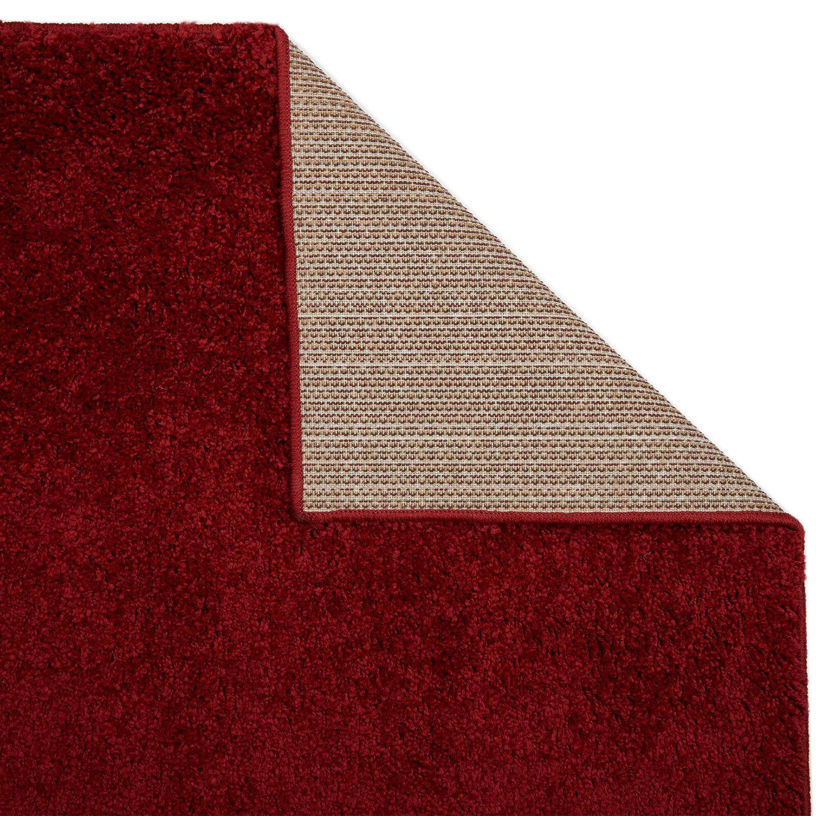 Lara Plain Red Shaggy Rug