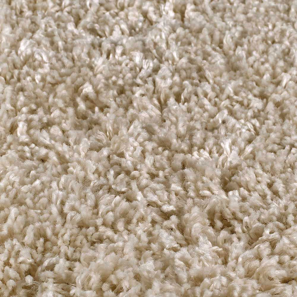 Large View Lara Plain Beige Shaggy Rug