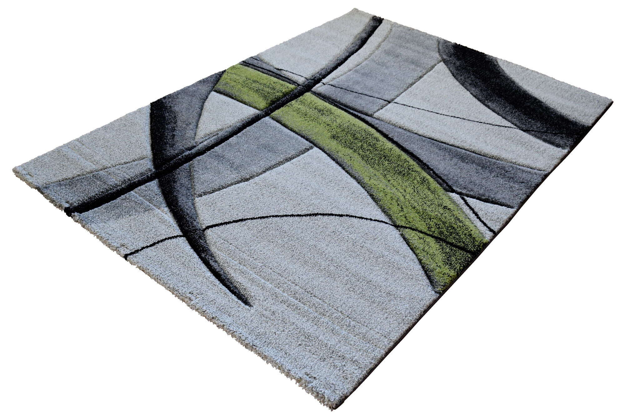 Large View Lucia Modern Green Abstract Rug