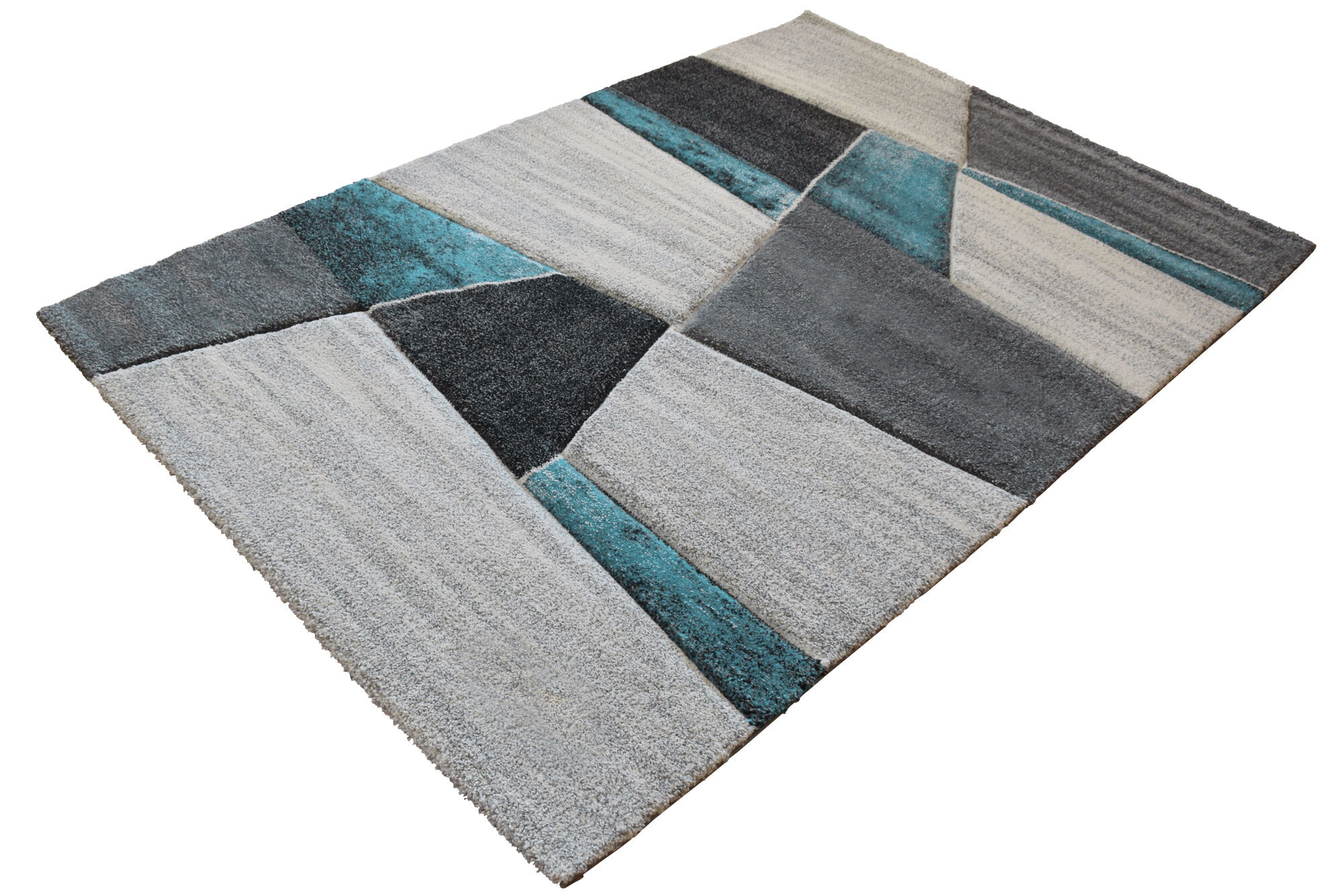 Large View Lucia Modern Blue Geometric Rug
