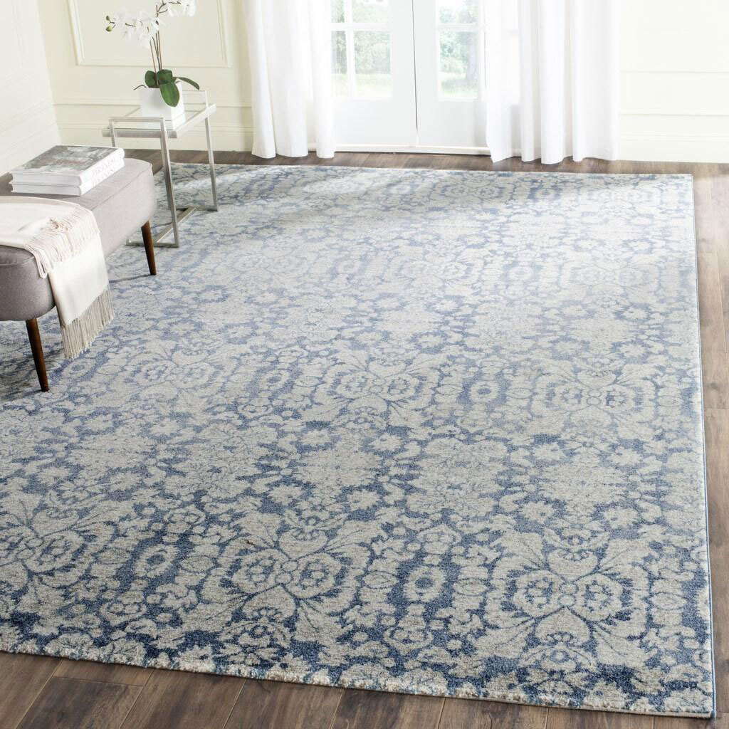 Large View London Classic Blue Floral Rug