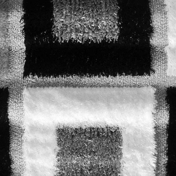 Large View Logan Square Pattern Shaggy Rug