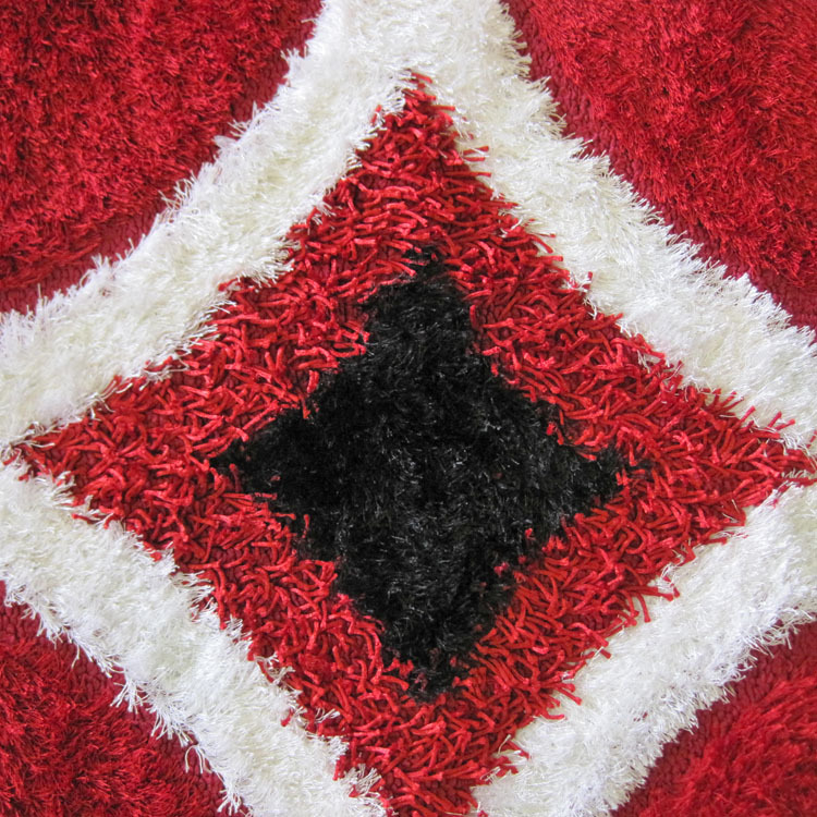 Large View Logan Modern Red Shaggy Rug