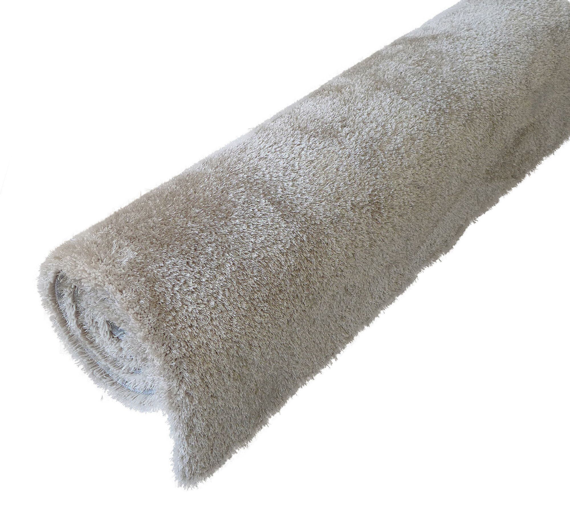 Large View Luxe Thick Plain Shaggy Rug