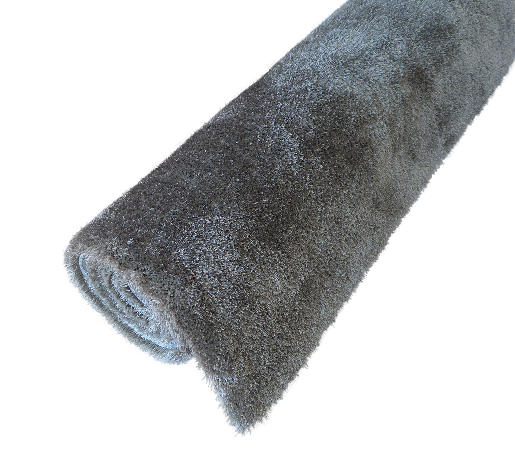 Large View Luxe Thick Plain Shaggy Rug