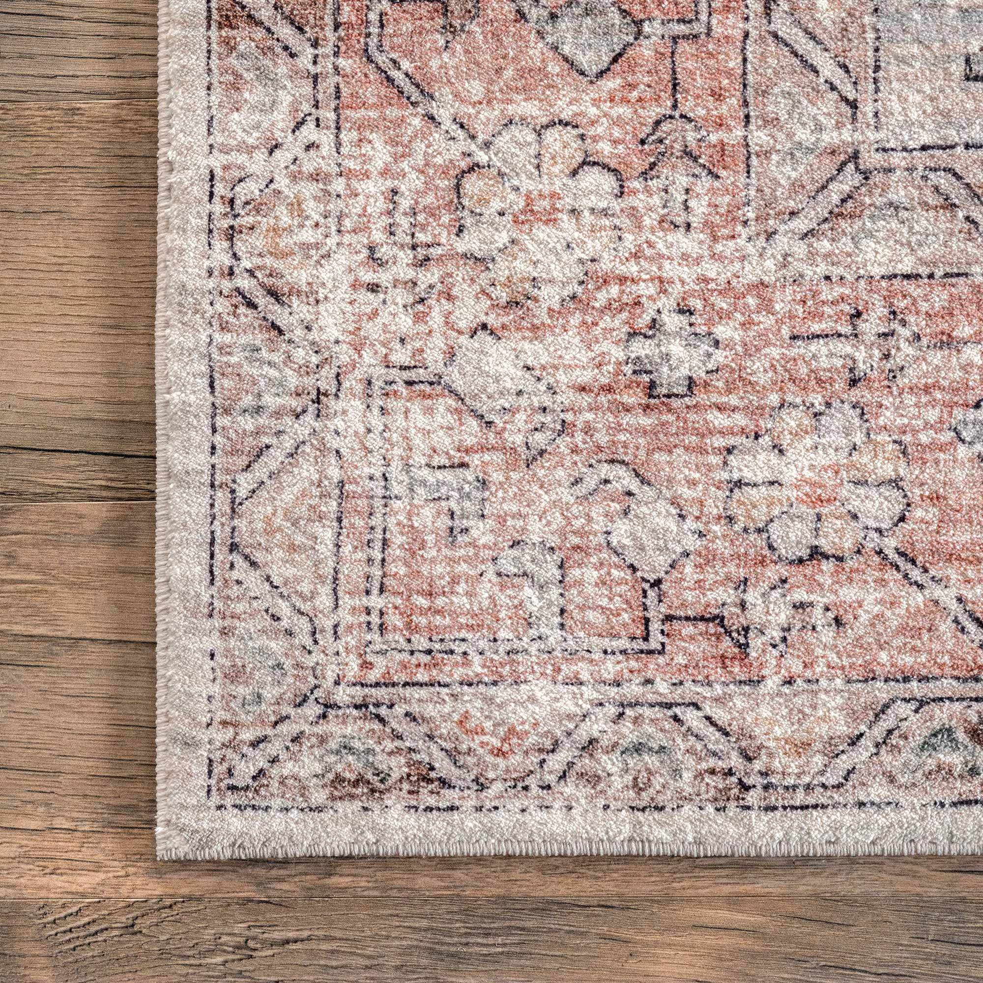 Large View Lora Faded Medallion Rug