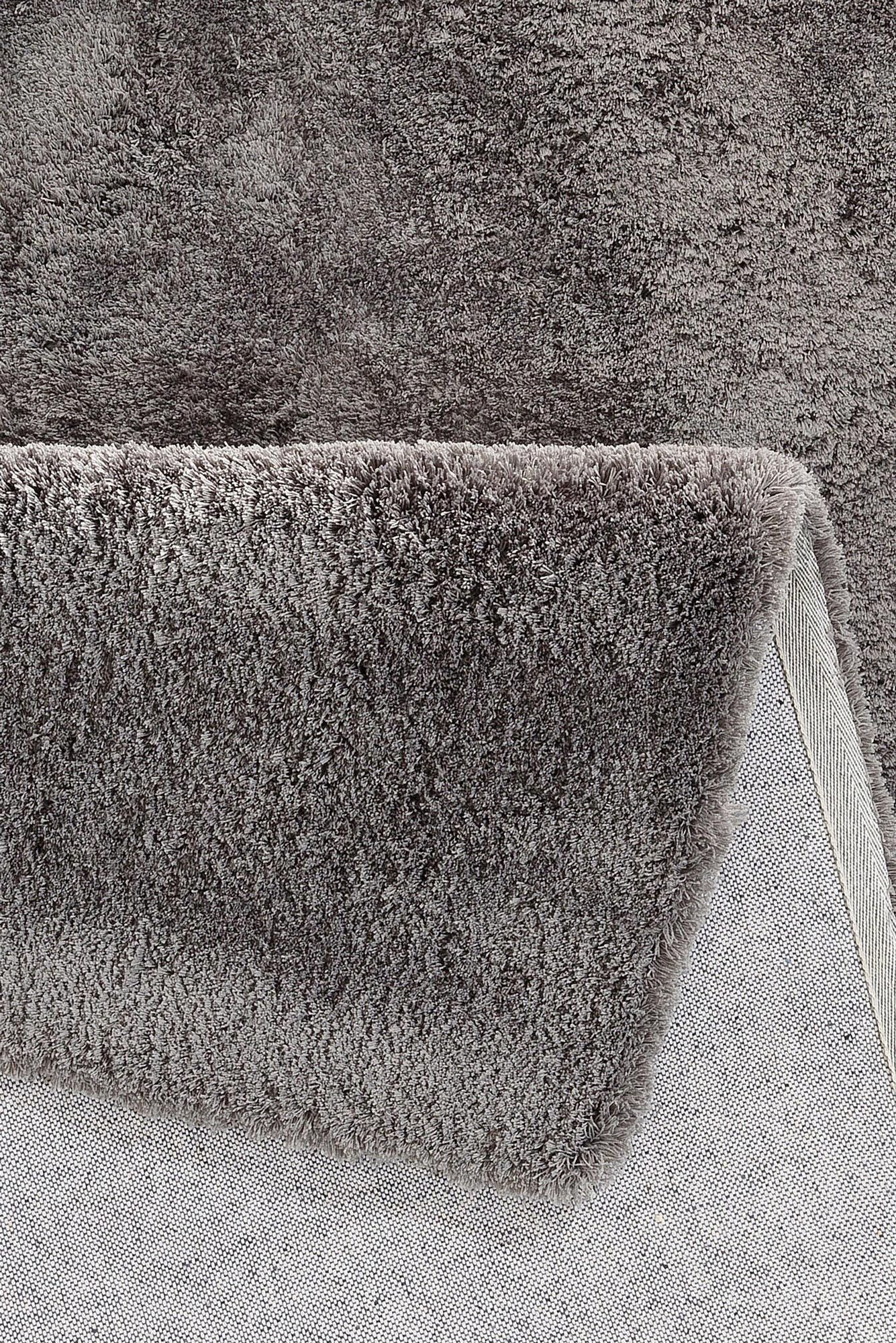 Levis Plain Grey Thick Shaggy Rug