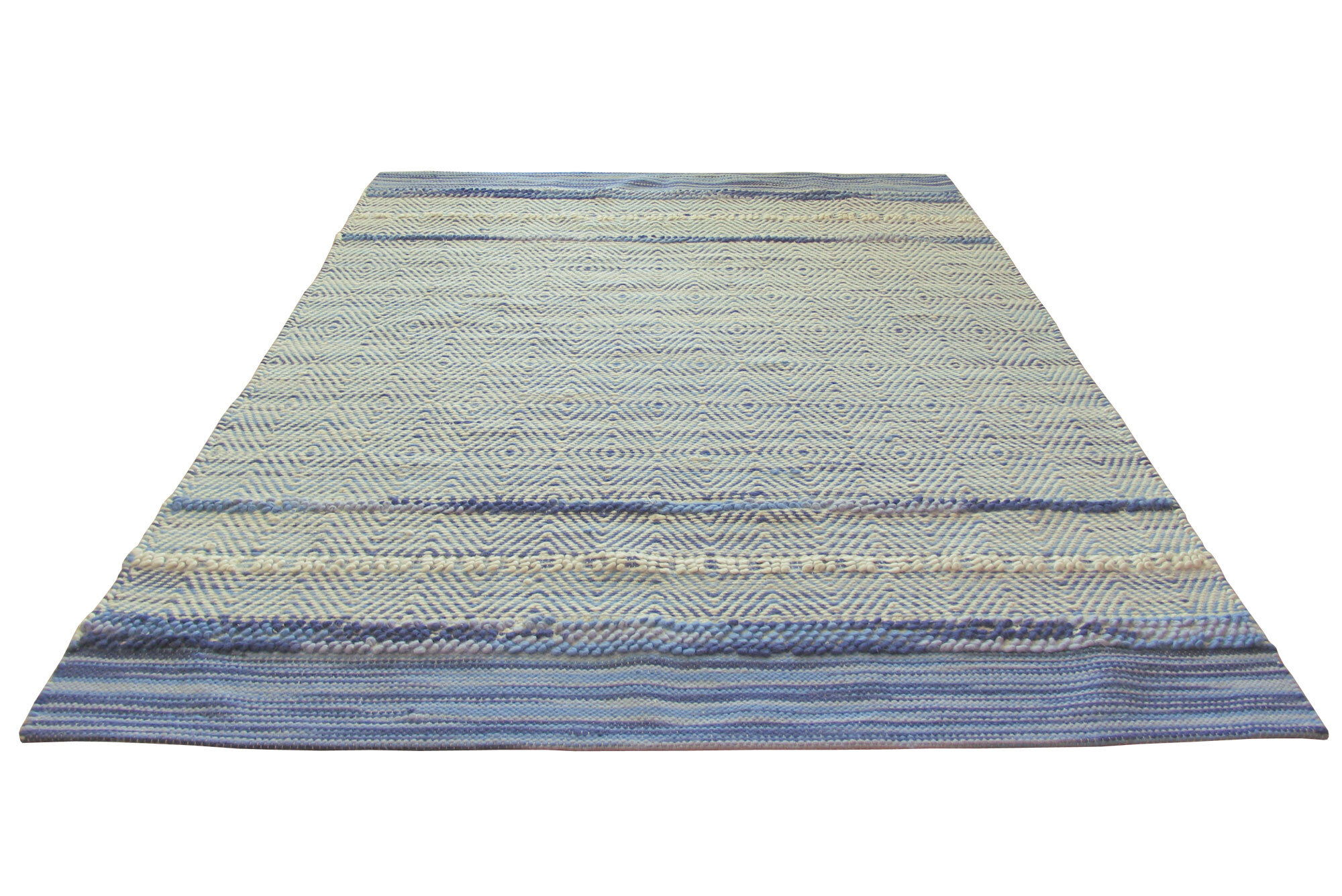 Medea Blue Flatweave Wool Rug