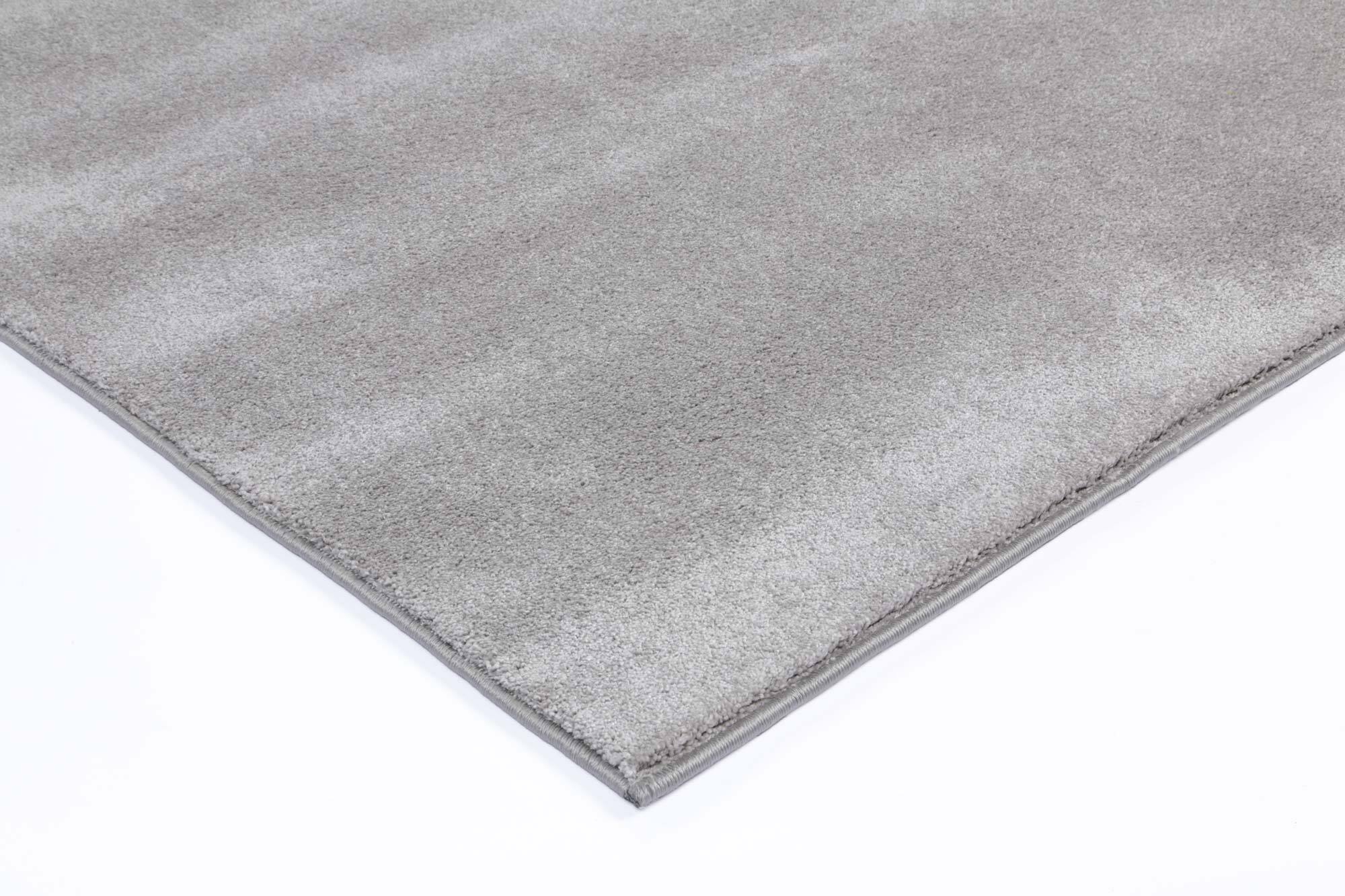 Large View Macey Plain Grey Plush Rug