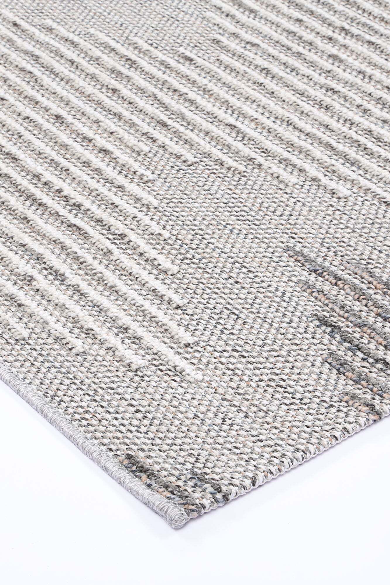 Large View Macy Grey Chevron Striped Rug