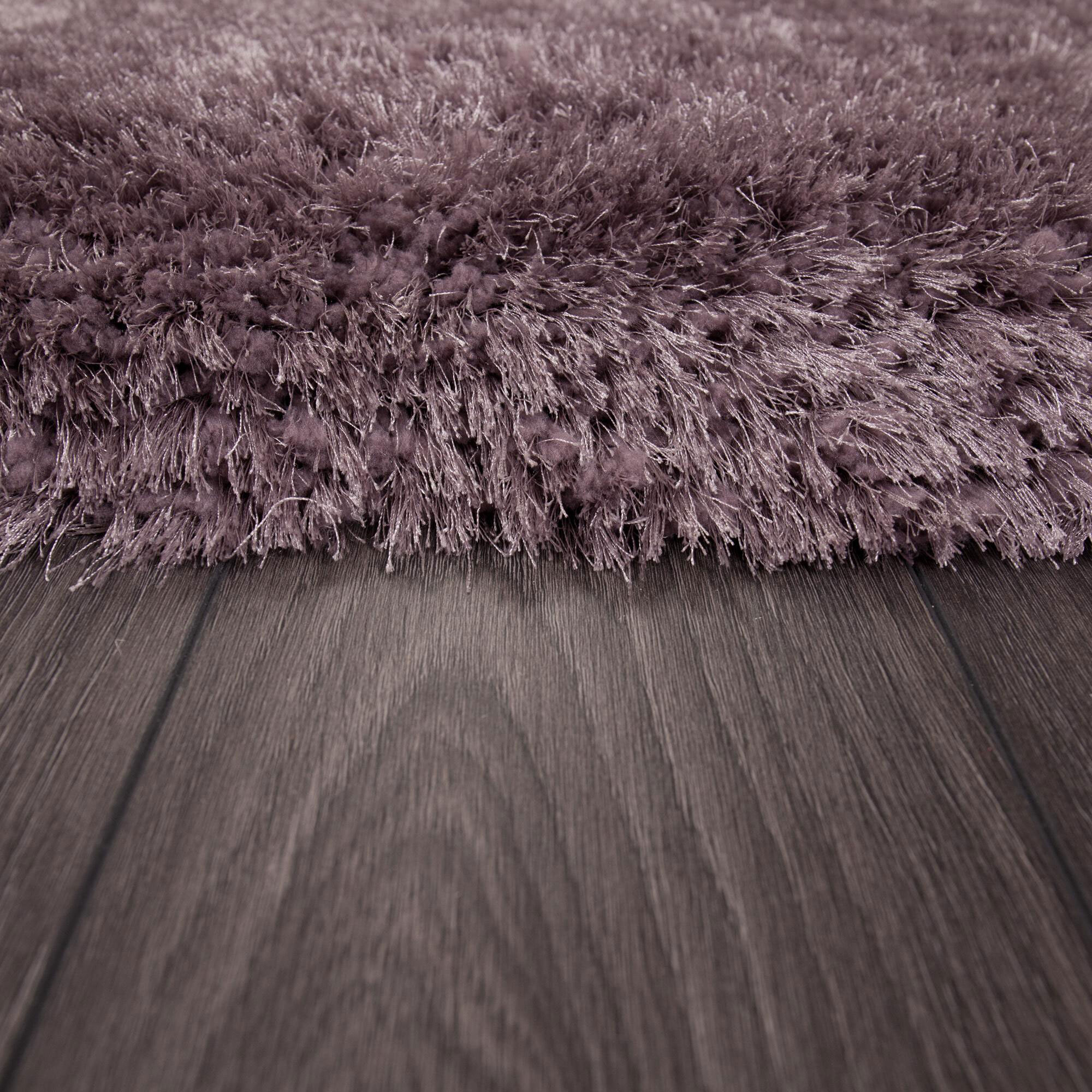 Large View Mason Lilac Shaggy Rug