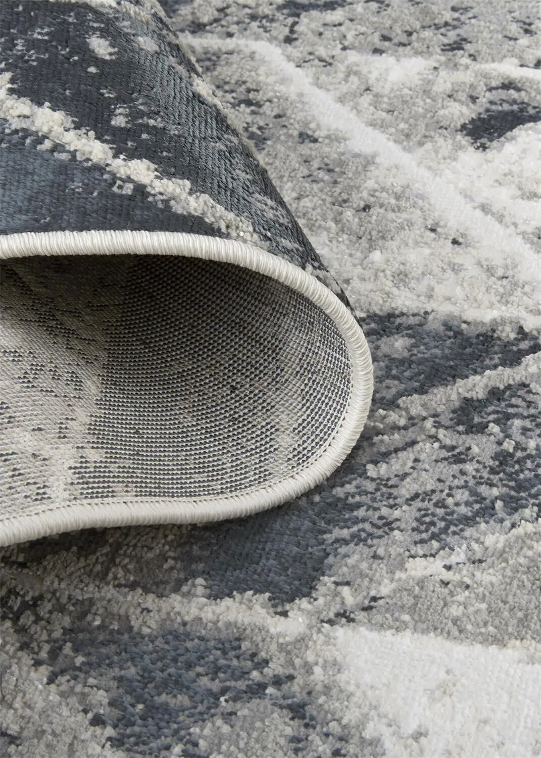 Large View Mosaic Monotone Chevron Rug