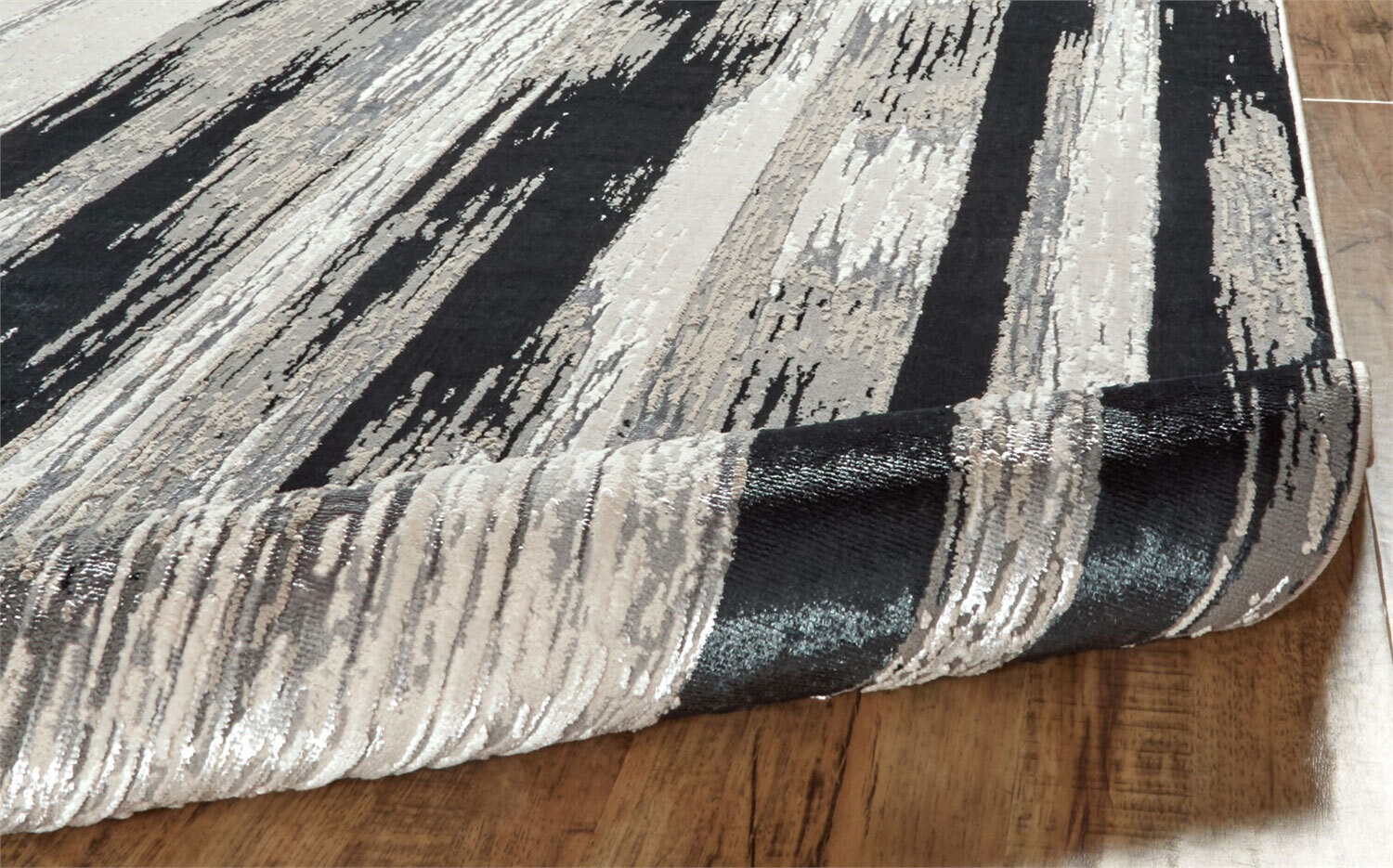 Mosaic Monotone Striped Rug