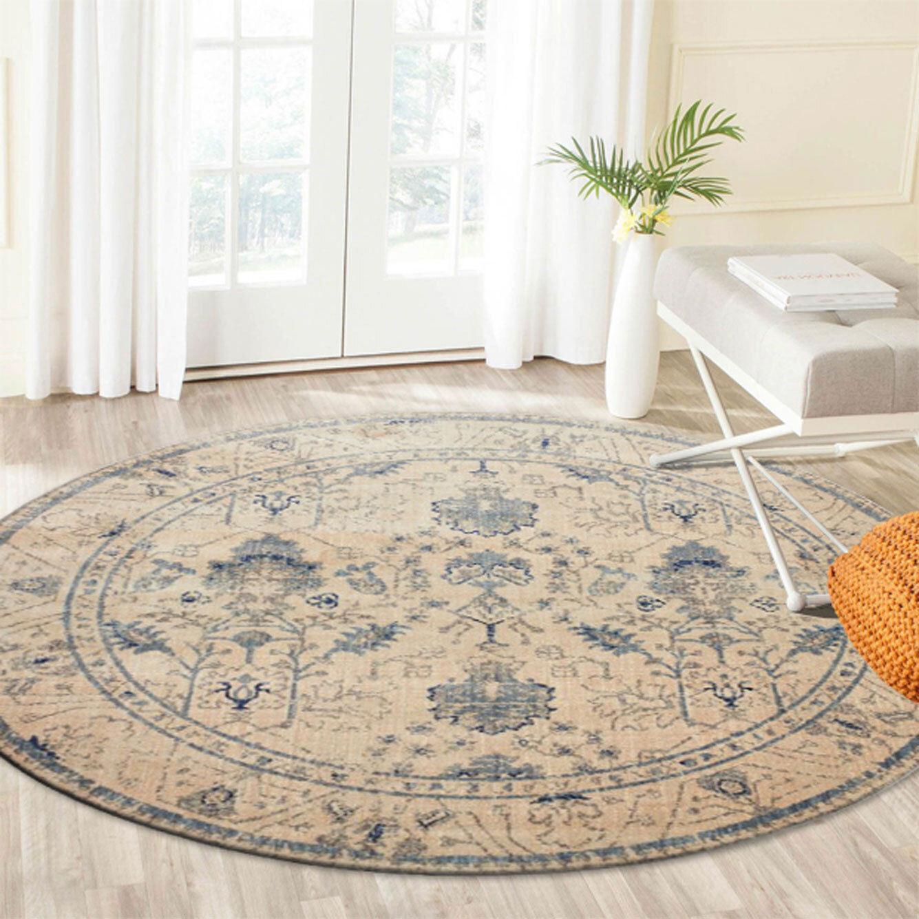 Large View Melanie Beige Contemporary Rug