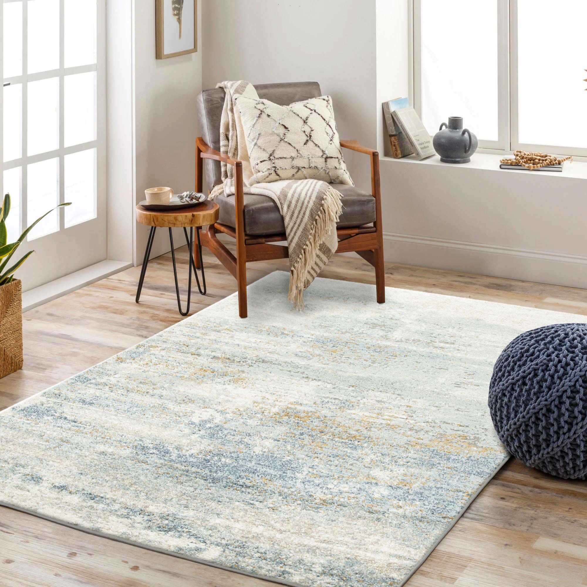Large View Mineral Abstract Rug