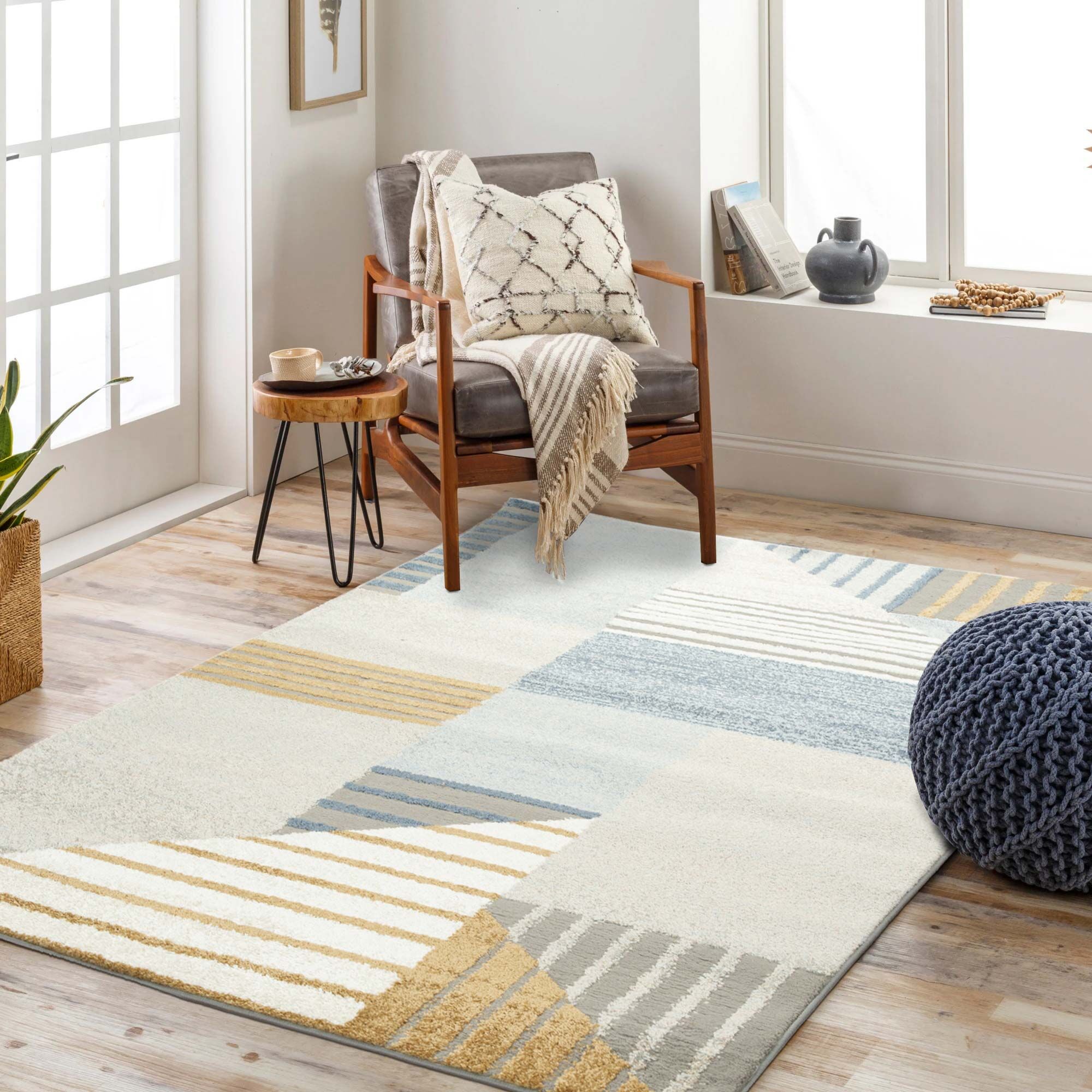Large View Mineral Modern Geometric Rug