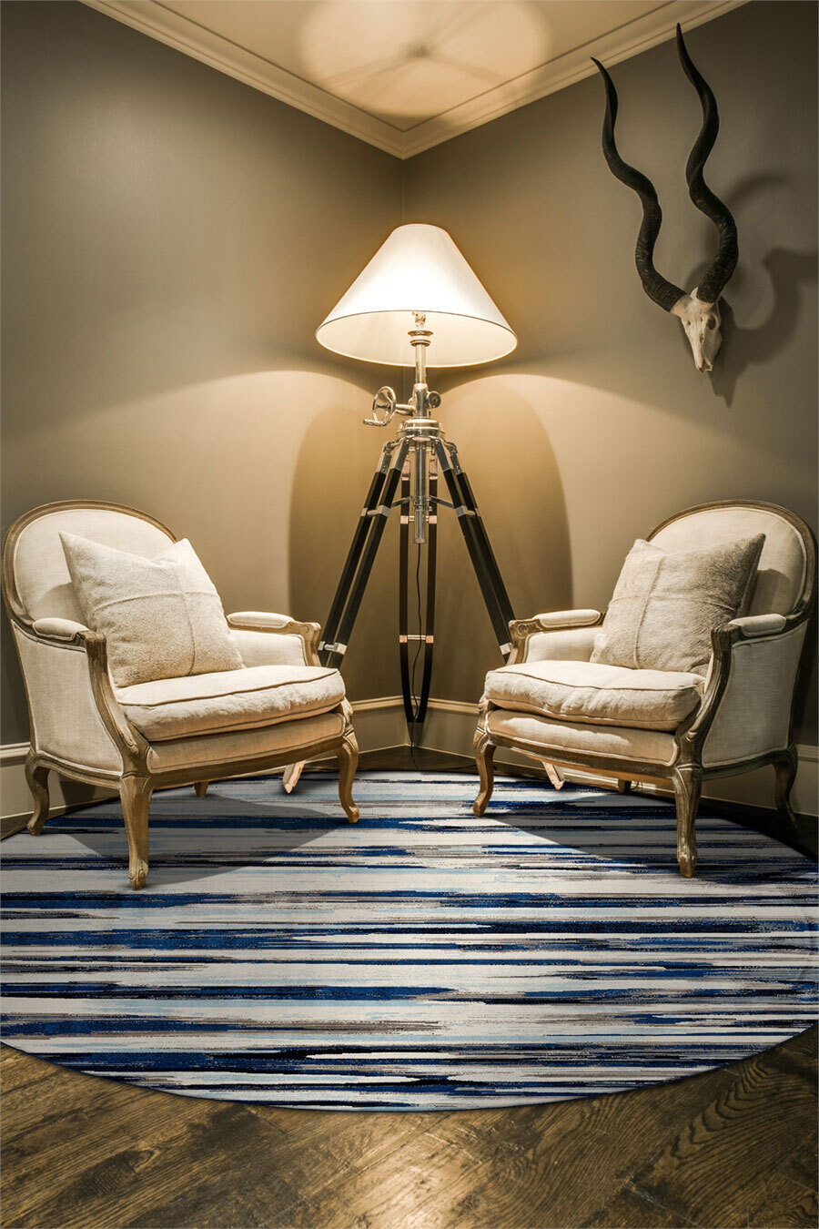 Large View Melissa Contemporary Striped Rug