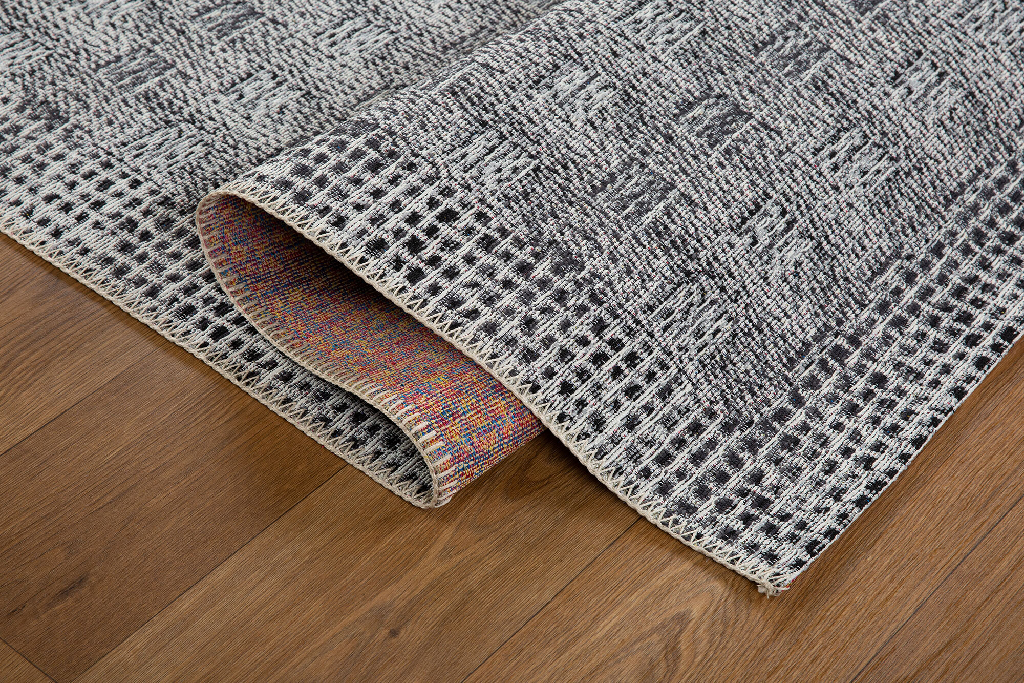 Large View Marly Basket Weave Pattern Rug