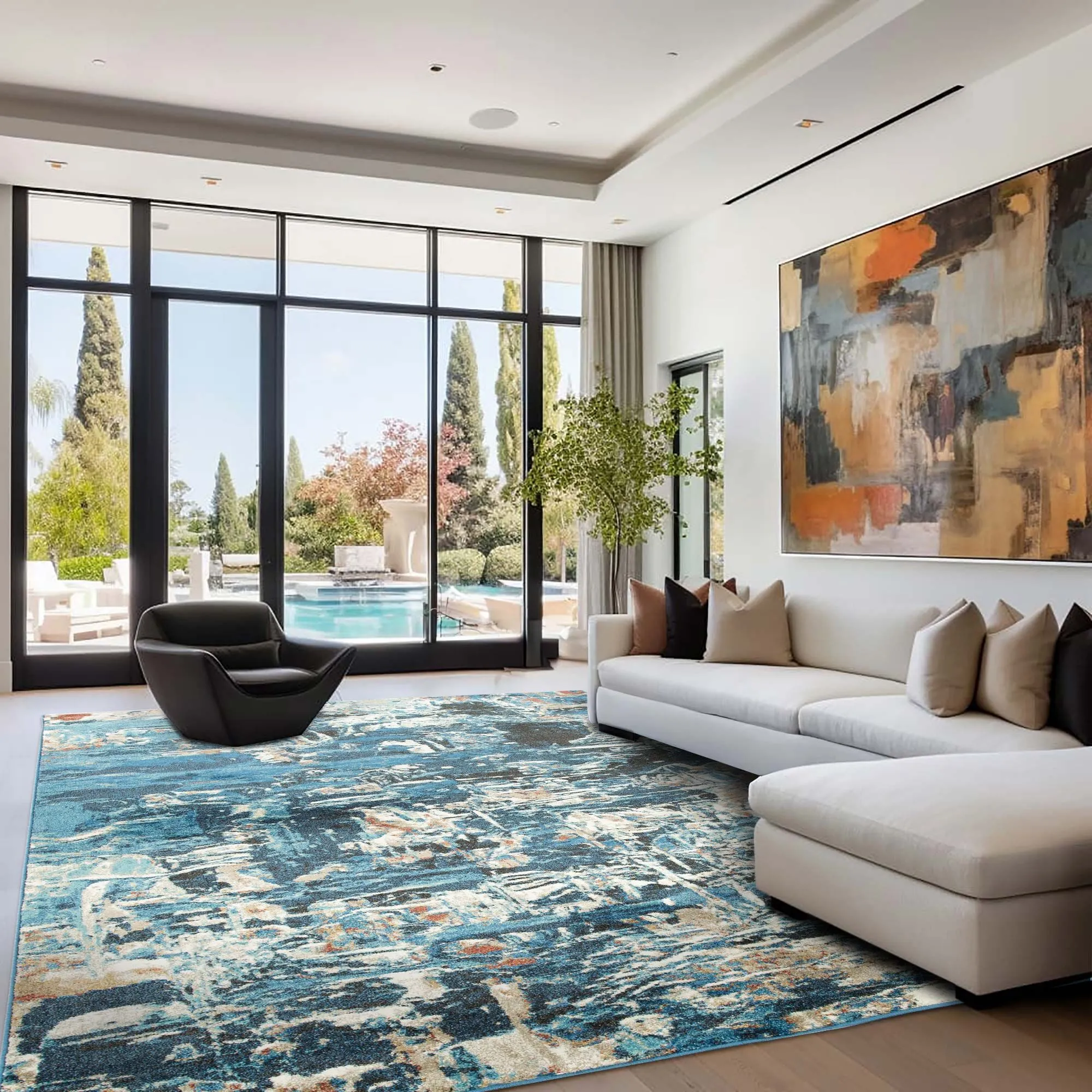 Large View Mobi Contemporary Abstract Rug