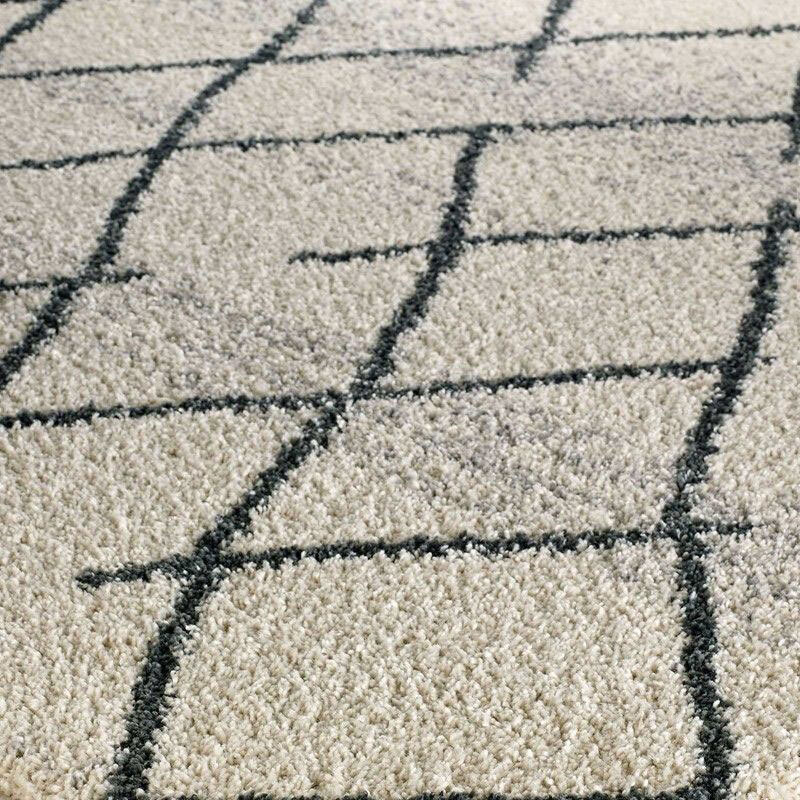 Large View Nordic Beige Moroccan Trellis Rug