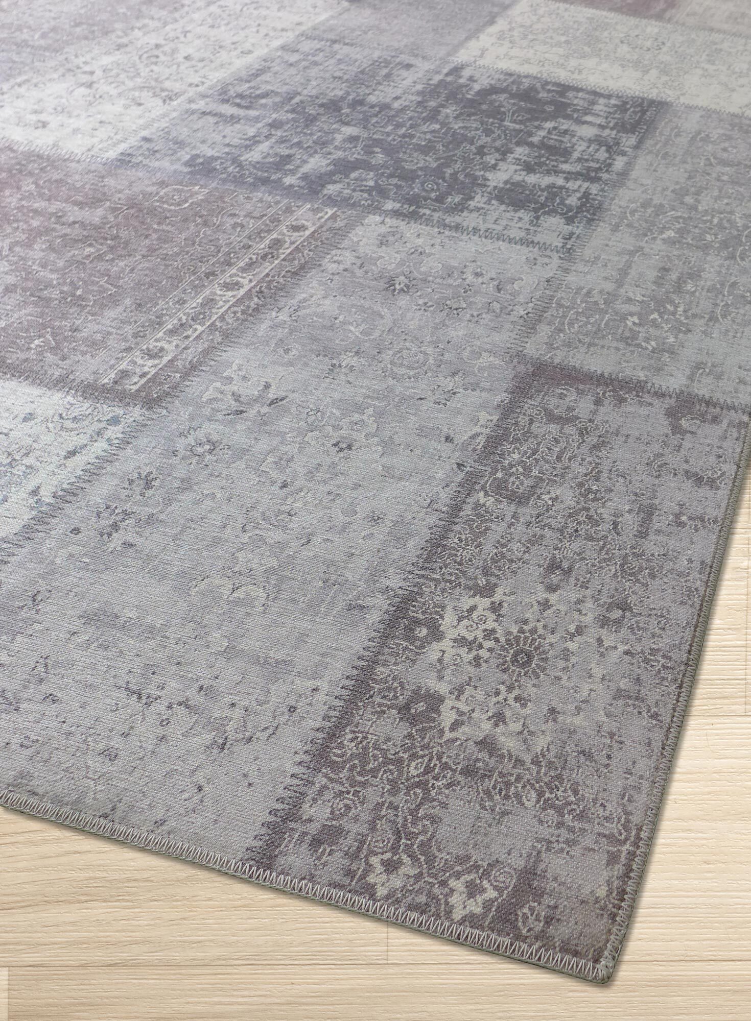 Large View Noble Traditional Patchwork Rug