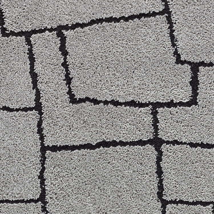 Large View Oda Grey Modern Geometric Rug