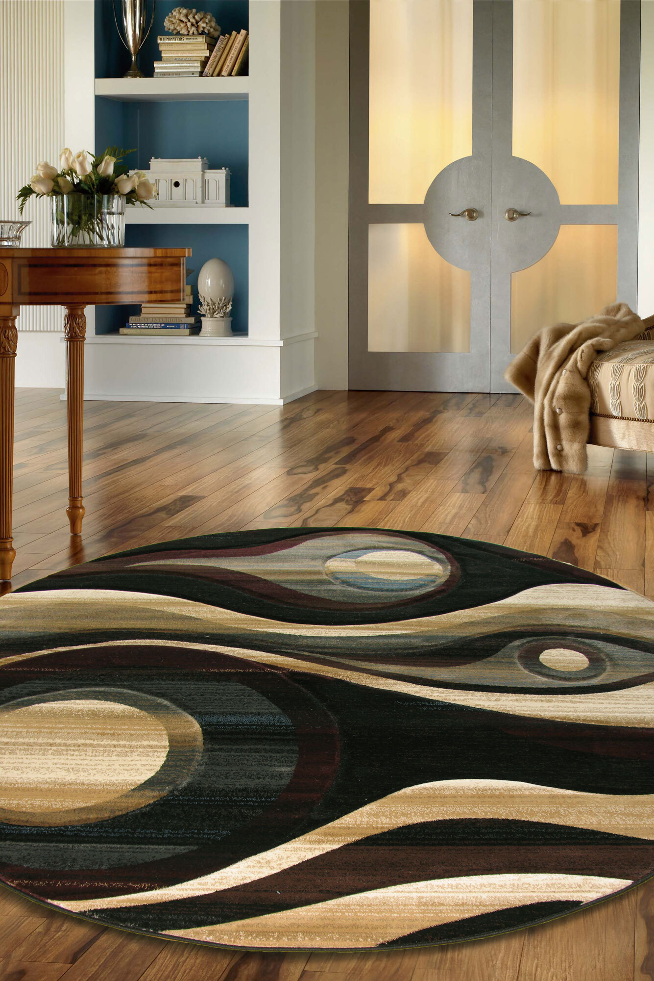 Large View Panama Thick Carved Abstract Rug